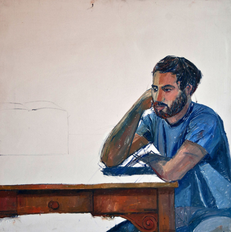 Steve, 2011, oil on wood, 30" x 30"