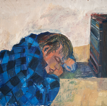 Do you adore CBC?, 2011, oil on wood, 24" x 24"