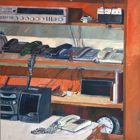 AS IS, 2011, oil on wood, 30" x 30"