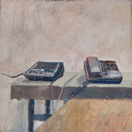 What do you think this is, a hotel? #3, 2011, oil on wood, 16" x 16"
