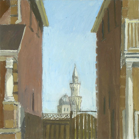 Zafarullah Khan Crescent, 2006, oil on wood, 16" x 16"
