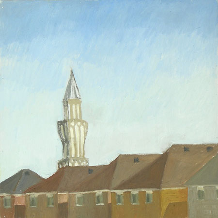 Mosque Gate #1, 2006 oil on wood 16" x 16 "