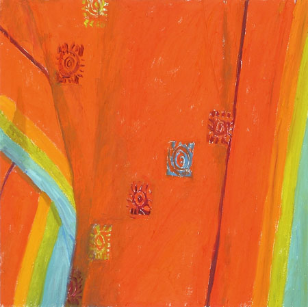 Beauty of Hijaab #1, 2006, oil on wood, 16" x 16"