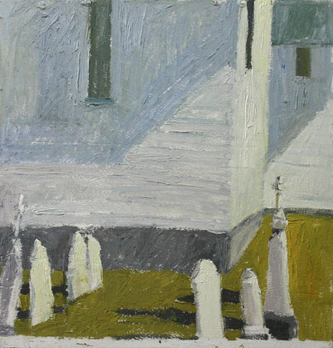 8 | 9 Grunchy Hill #2, 2005 oil on wood 16" x 16" Pouch Cove Air Index Home | Paintings | Curriculum Vitae | Reviews/Essays | Links |
