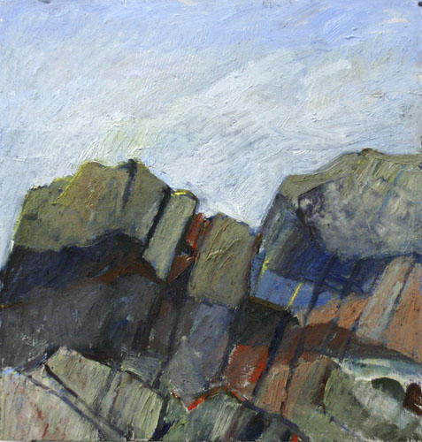 Rock #1, 2005 oil on wood 16" x 16" Pouch Cove Air Index Home | Paintings | Curriculum Vitae | Reviews/Essays | Links |