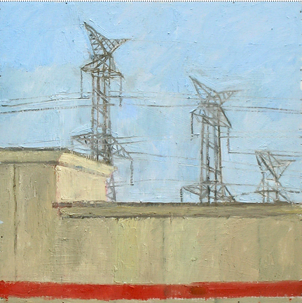 High Tech Road #6 (2007) by Martha Eleen: a vividness of response lifts her small paintings into the realm of the uncanny.